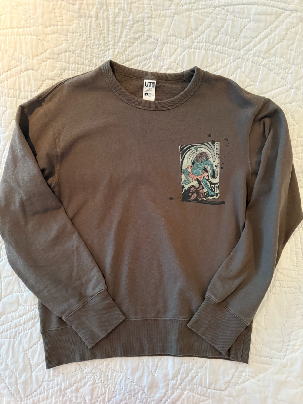 Uniqlo x Museum of Fine Arts Men’s Olive Crewneck Sweatshirt
